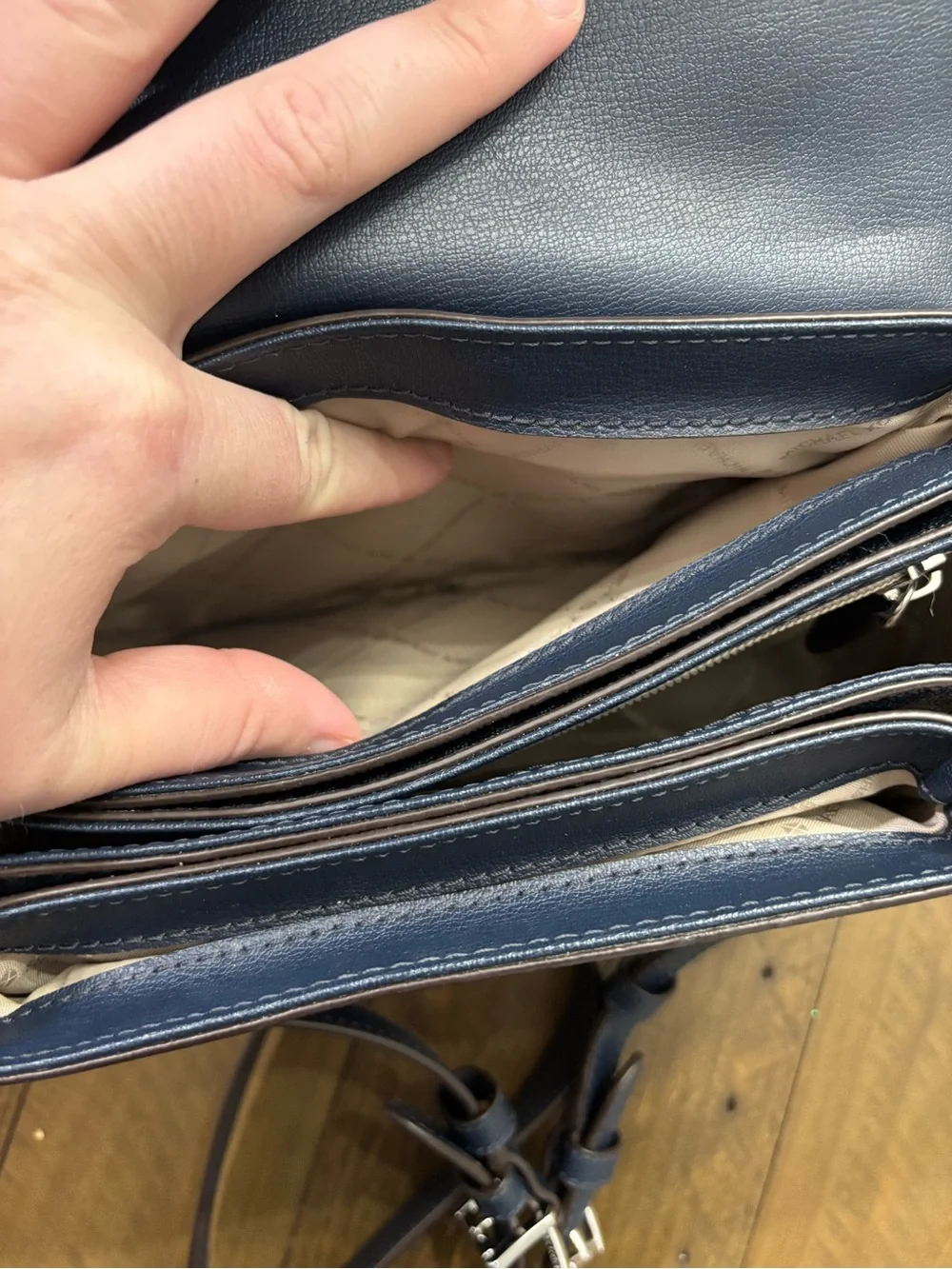 Michael Kors Rose Medium Too Handle Messenger Bag in Admiral Blue